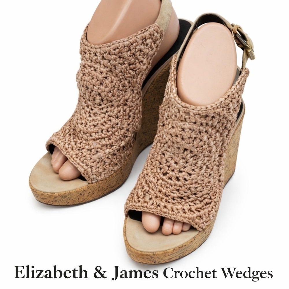Elizabeth &  James Neutral Crochet sandals 10‎ - Picture 3 of 10